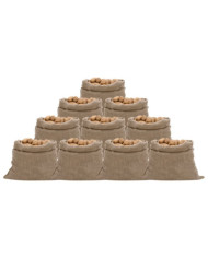 Sacs en jute 10 pcs 100x110 cm 100 % jute 220 g/m² | Mobilier & Déco