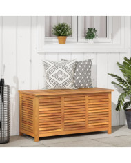 Boîte de rangement de jardin persiennes 113x50x56cm bois acacia | Mobilier & Déco