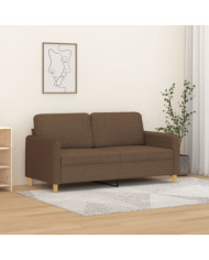 Canapé à 2 places Marron 140 cm Tissu | Mobilier & Déco