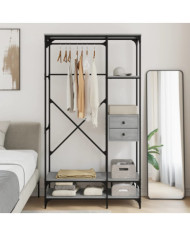 Armoire à tiroirs sonoma gris 100x40x180 cm bois d'ingénierie | Mobilier & Déco