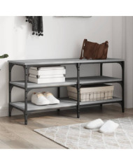 Banc à chaussures sonoma gris 100x38,5x49 cm bois d'ingénierie | Mobilier & Déco