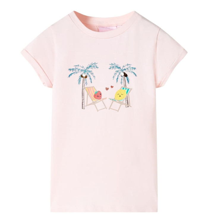T-shirt pour enfants rose pâle 92 | Mobilier & Déco