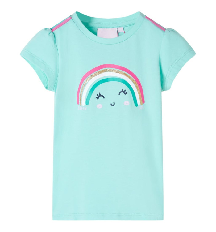 T-shirt pour enfants menthe clair 128 | Mobilier & Déco
