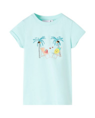 T-shirt pour enfants aqua clair 140 | Mobilier & Déco