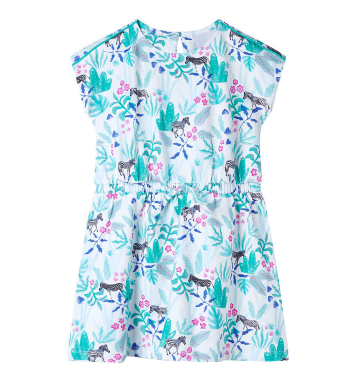 Robe pour enfants écru et menthe foncé 128 | Mobilier & Déco