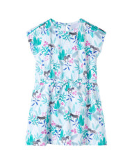 Robe pour enfants écru et menthe foncé 128 | Mobilier & Déco