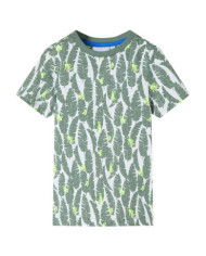 T-shirt pour enfants écru et lierre foncé 92 | Mobilier & Déco