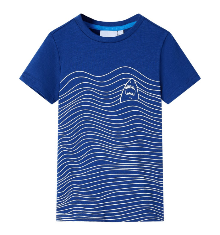 T-shirt pour enfants bleu foncé 116 | Mobilier & Déco