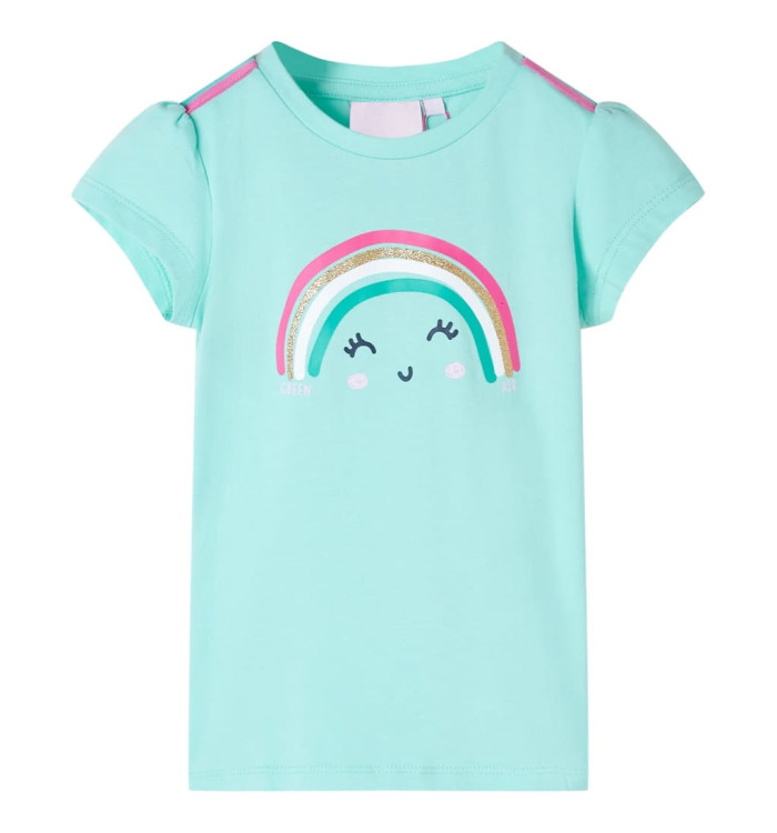 T-shirt pour enfants menthe clair 104 | Mobilier & Déco