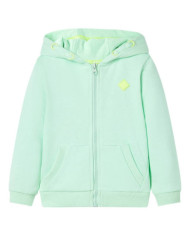 Sweat-shirt à capuche et fermeture éclair pour enfants vert vif 92 | Mobilier & Déco