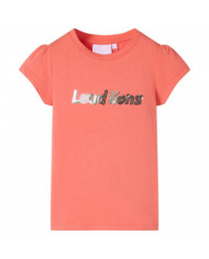 T-shirt enfant à manches courtes corail 104 | Mobilier & Déco