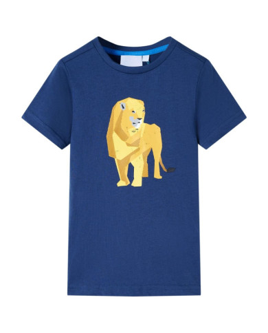T-shirt pour enfants bleu foncé 140 | Mobilier & Déco