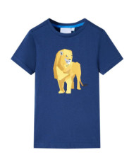 T-shirt pour enfants bleu foncé 140 | Mobilier & Déco