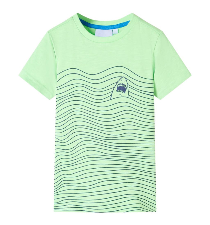 T-shirt pour enfants vert néon 140 | Mobilier & Déco