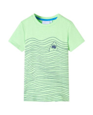 T-shirt pour enfants vert néon 140 | Mobilier & Déco