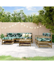 Salon de jardin 7 pcs bois de pin imprégné | Mobilier & Déco
