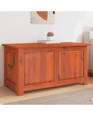 Coffre de rangement avec couvercle marron bois massif d'acacia | Mobilier & Déco