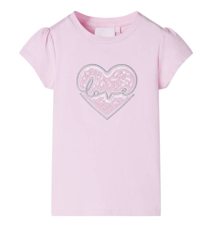 T-shirt pour enfants rose clair 116 | Mobilier & Déco