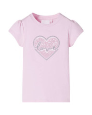 T-shirt pour enfants rose clair 116 | Mobilier & Déco
