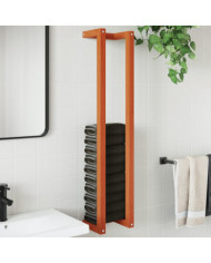 Porte-serviette marron cire 23x18x110 cm bois de pin massif | Mobilier & Déco