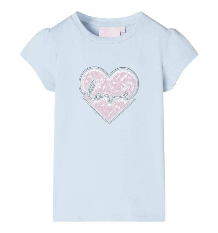 T-shirt pour enfants bleu clair 128 | Mobilier & Déco