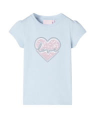 T-shirt pour enfants bleu clair 128 | Mobilier & Déco