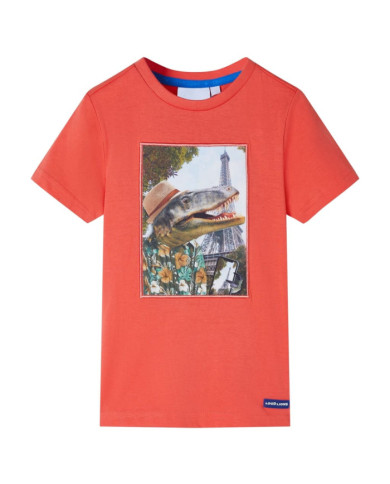 T-shirt pour enfants rouge clair 128 | Mobilier & Déco