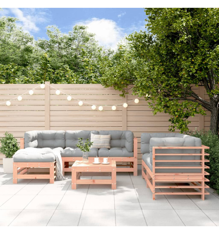 Salon de jardin 7 pcs bois massif douglas | Mobilier & Déco