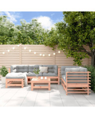 Salon de jardin 7 pcs bois massif douglas | Mobilier & Déco