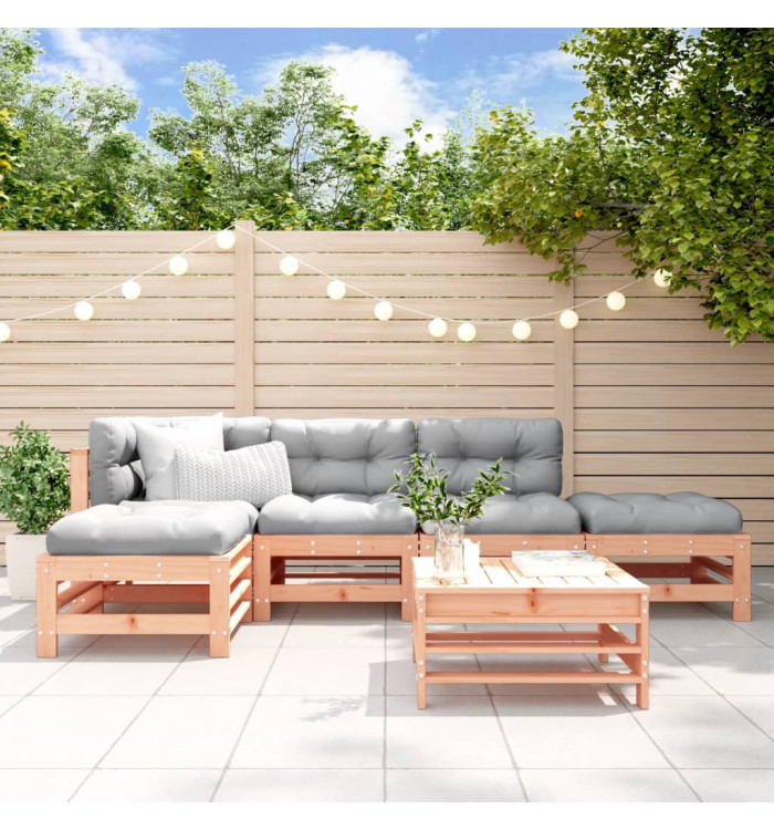 Salon de jardin 6 pcs bois massif douglas | Mobilier & Déco
