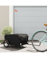 Remorque de vélo noir 45 kg fer | Mobilier & Déco
