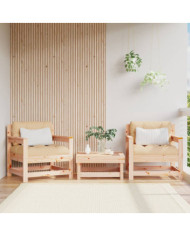 Chaises de jardin lot de 2 bois massif de pin | Mobilier & Déco