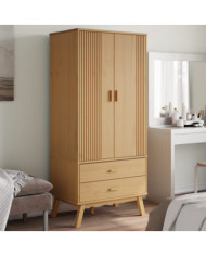 Garde-robe OLDEN marron 76,5x53x172 cm bois massif de pin | Mobilier & Déco