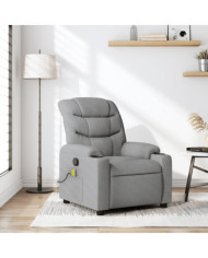 Fauteuil de massage inclinable Gris clair Tissu | Mobilier & Déco