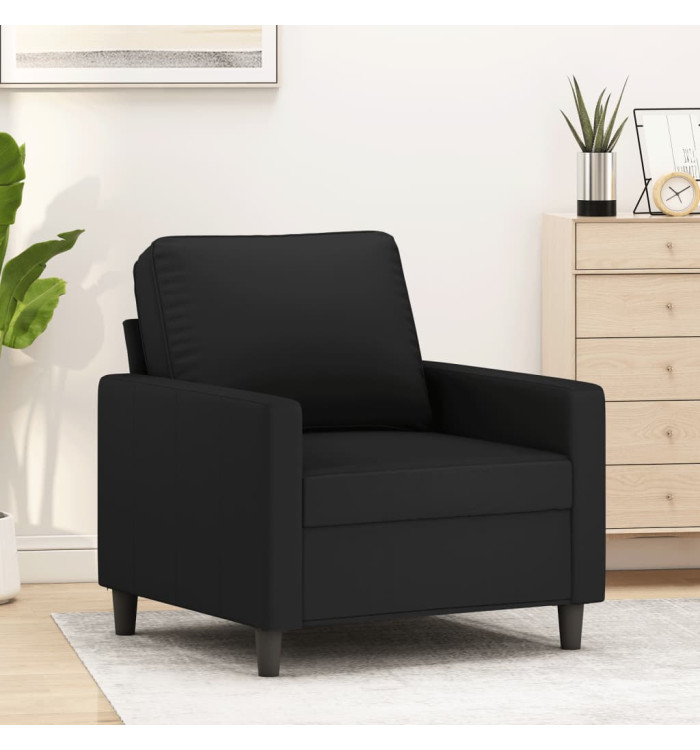 Fauteuil Noir 60 cm Velours | Mobilier & Déco