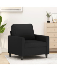 Fauteuil Noir 60 cm Velours | Mobilier & Déco