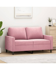 Canapé à 2 places Rose 120 cm Velours | Mobilier & Déco