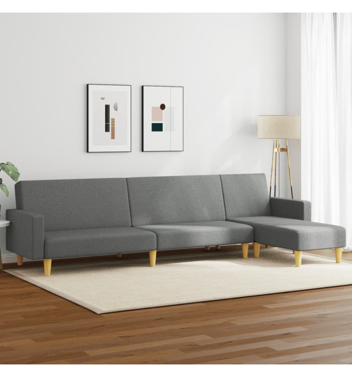 Ensemble de canapés 2 pcs gris foncé tissu | Mobilier & Déco
