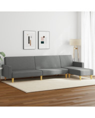 Ensemble de canapés 2 pcs gris foncé tissu | Mobilier & Déco