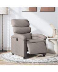 Fauteuil inclinable électrique Taupe Tissu | Mobilier & Déco