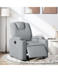 Fauteuil inclinable électrique Gris clair Tissu | Mobilier & Déco