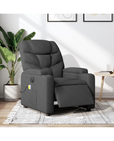 Fauteuil inclinable de massage électrique gris foncé tissu | Mobilier & Déco