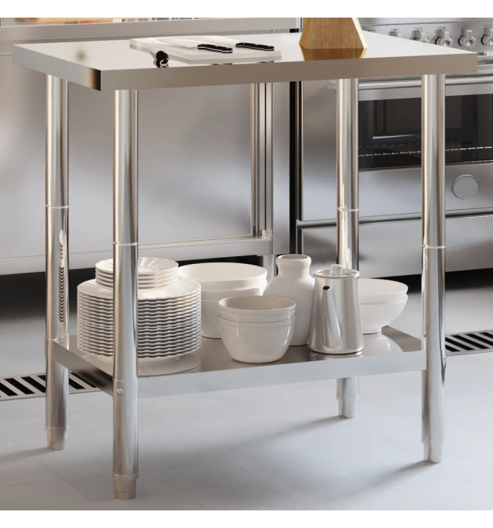 Table de travail de cuisine 82,5x55x85 cm acier inoxydable | Mobilier & Déco