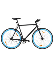 Vélo à pignon fixe noir et bleu 700c 55 cm | Mobilier & Déco