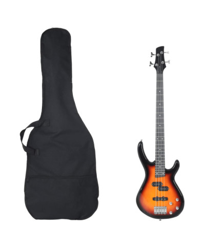 Guitare basse électrique de débutants sac brun et noir 4/4 46" | Mobilier & Déco