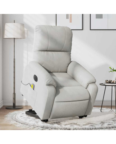 Fauteuil inclinable de massage électrique gris clair | Mobilier & Déco