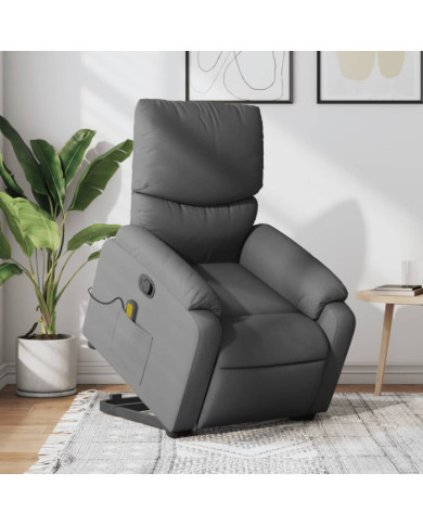 Fauteuil de massage inclinable Gris foncé Tissu | Mobilier & Déco