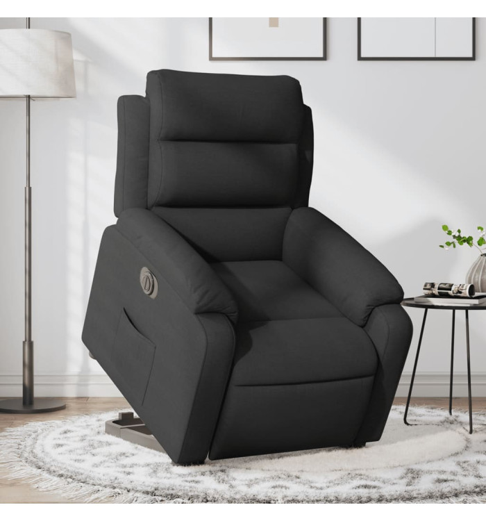 Fauteuil inclinable électrique noir tissu | Mobilier & Déco