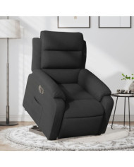 Fauteuil inclinable électrique noir tissu | Mobilier & Déco