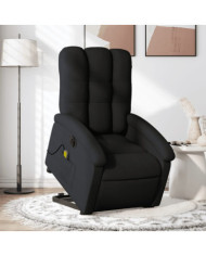 Fauteuil inclinable de massage électrique Noir Tissu | Mobilier & Déco